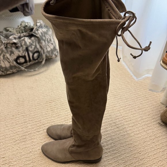 Over the Knee Faux Suede Boots - Picture 2 of 7